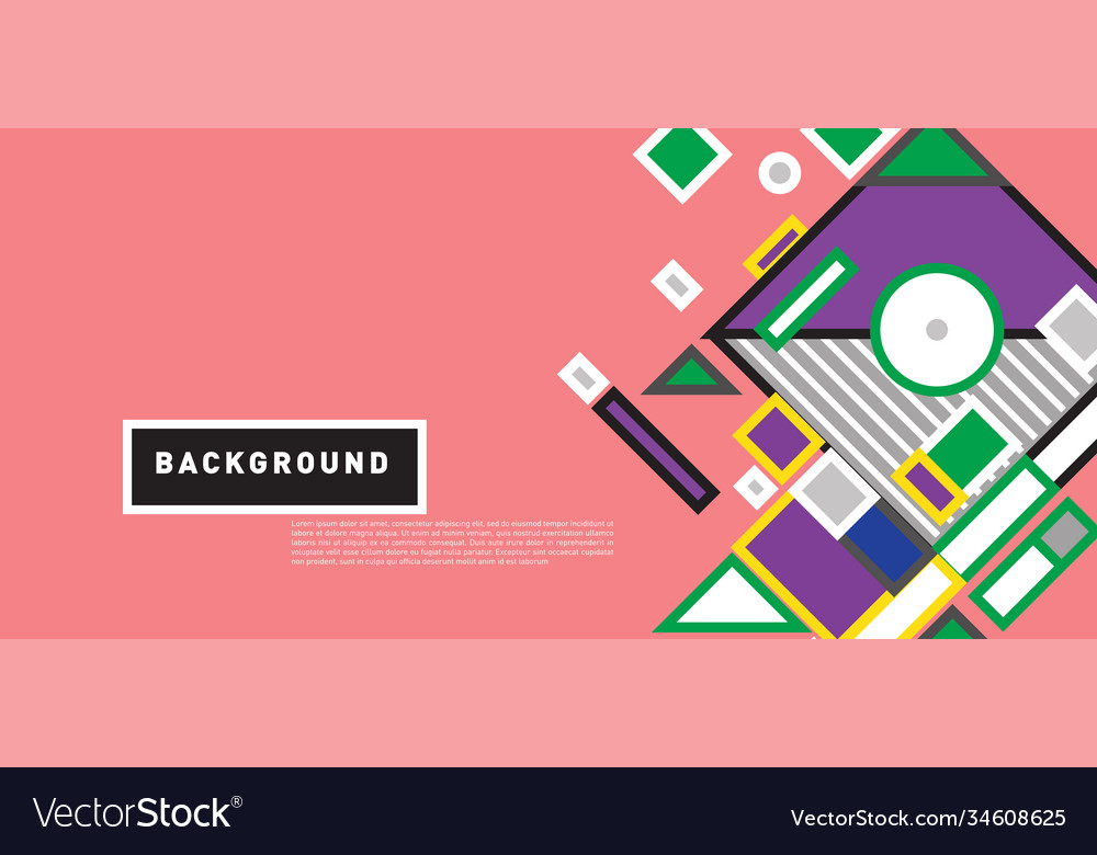 Abstract colorful rectangle background for banner vector image Abstract colorful rectangle background for banner