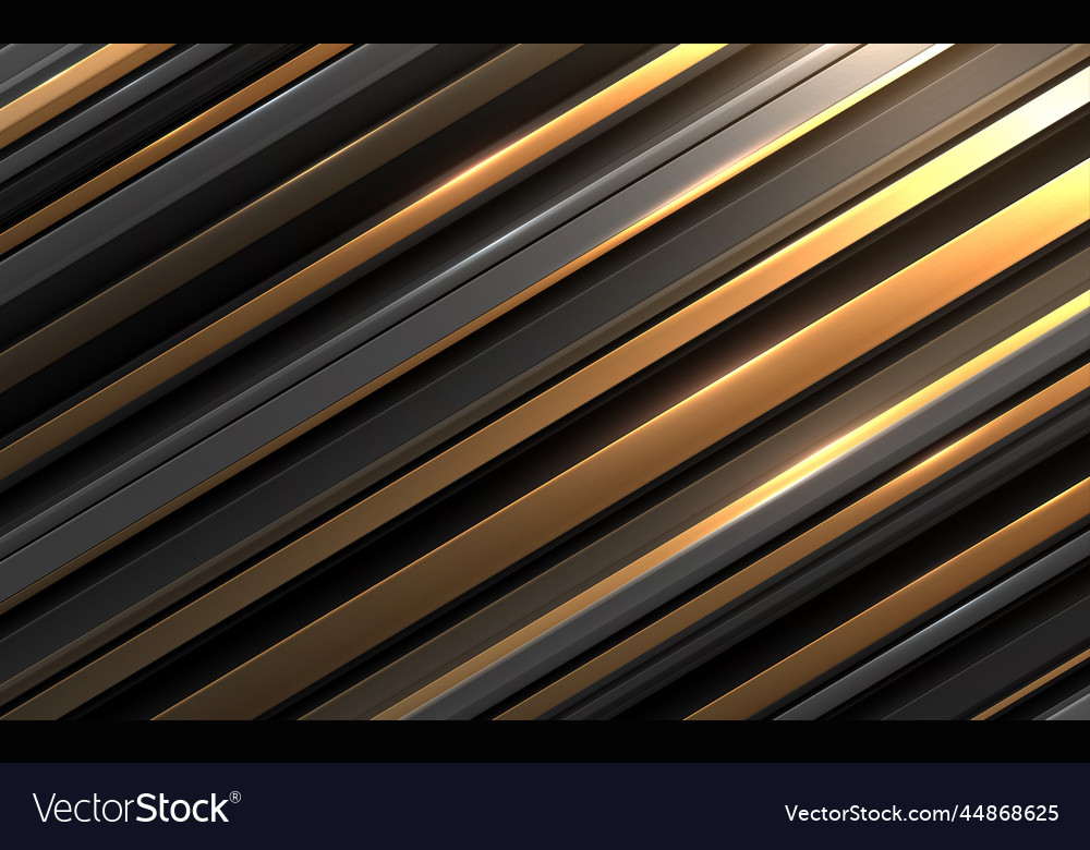Abstract silver and gold lines background Vector Image