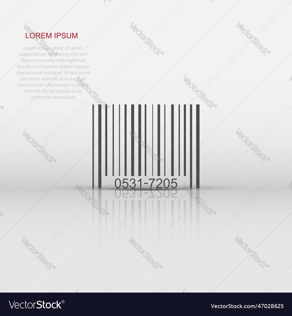 Barcode icon template item scan mark Royalty Free Vector