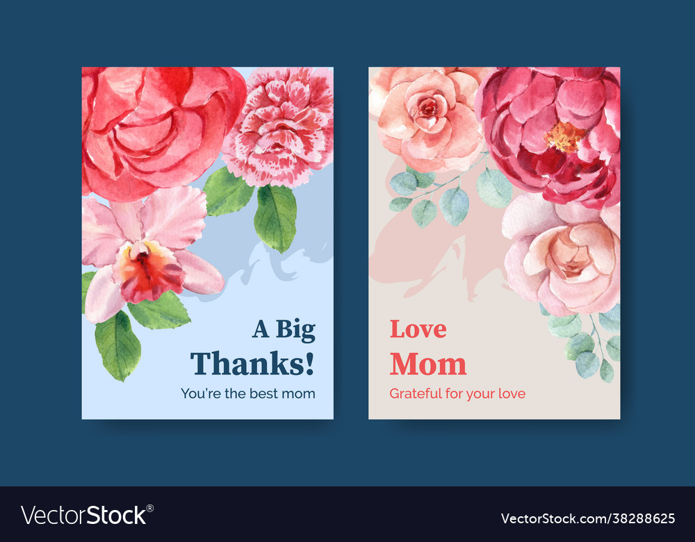 Card template with happy mothers day concept