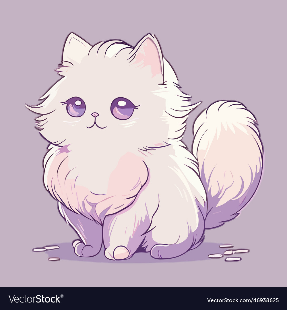 White on sale fluffy cat