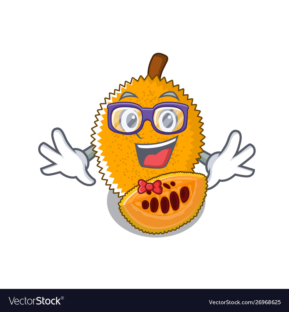 Geek gac fruit with character shape Vector Image Geek gac fruit with character shape