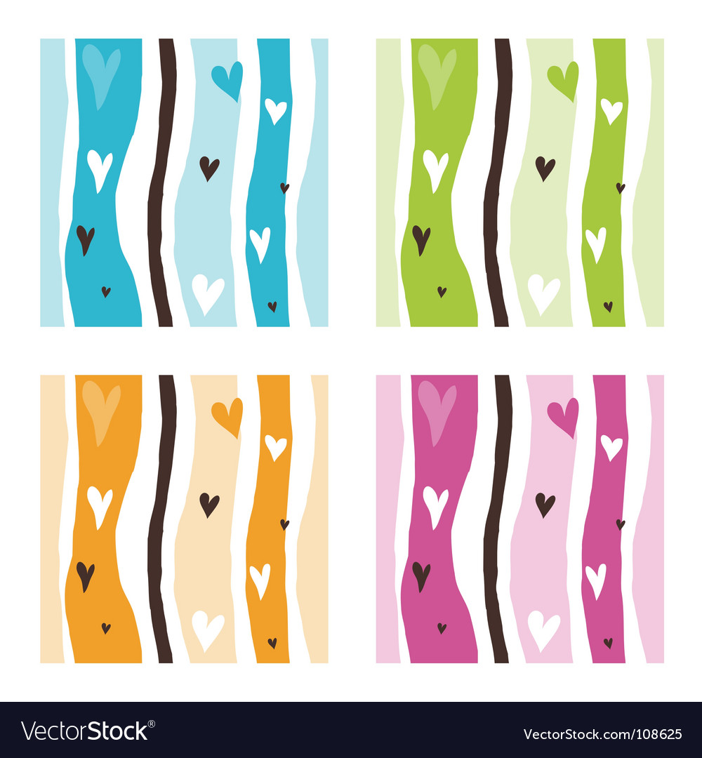Geometric Hearts Pattern