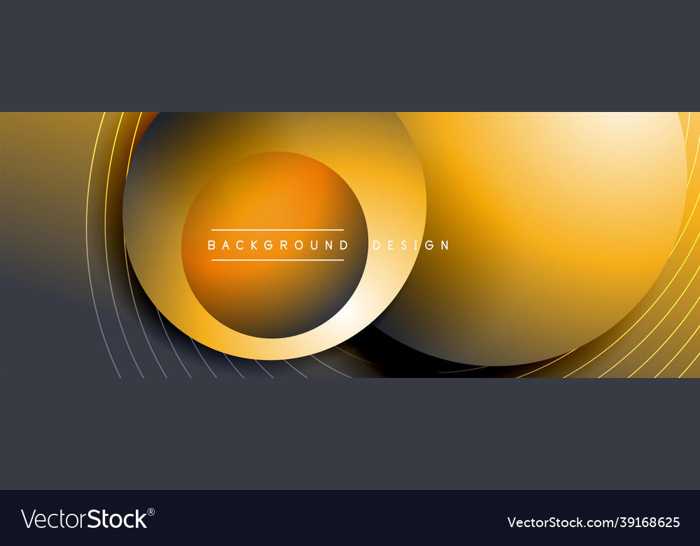 Gradient circles with shadows techno Vector Image Gradient circles with shadows techno