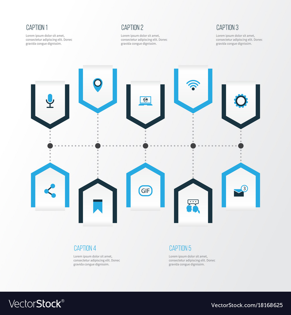 Internet colorful icons set collection of wifi
