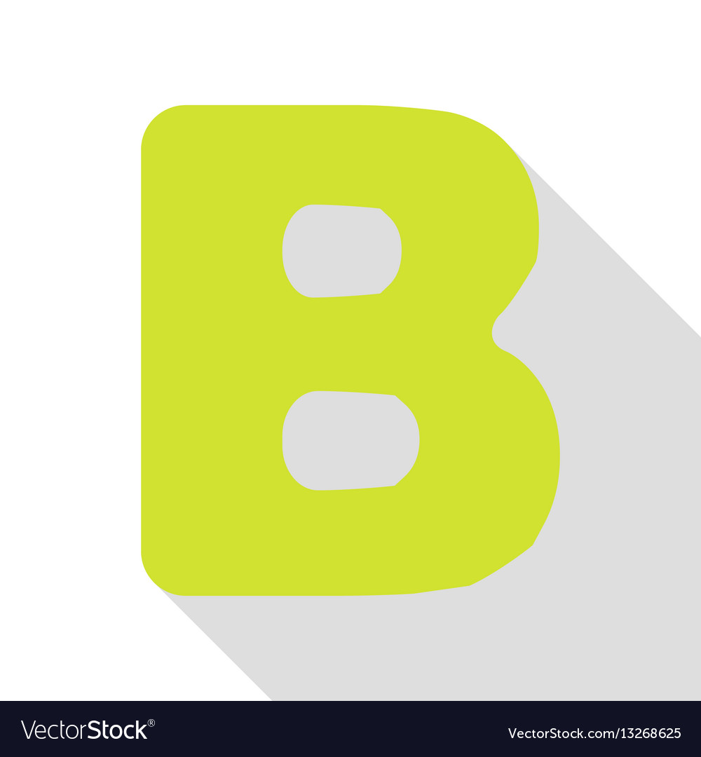 Letter b sign design template element pear icon