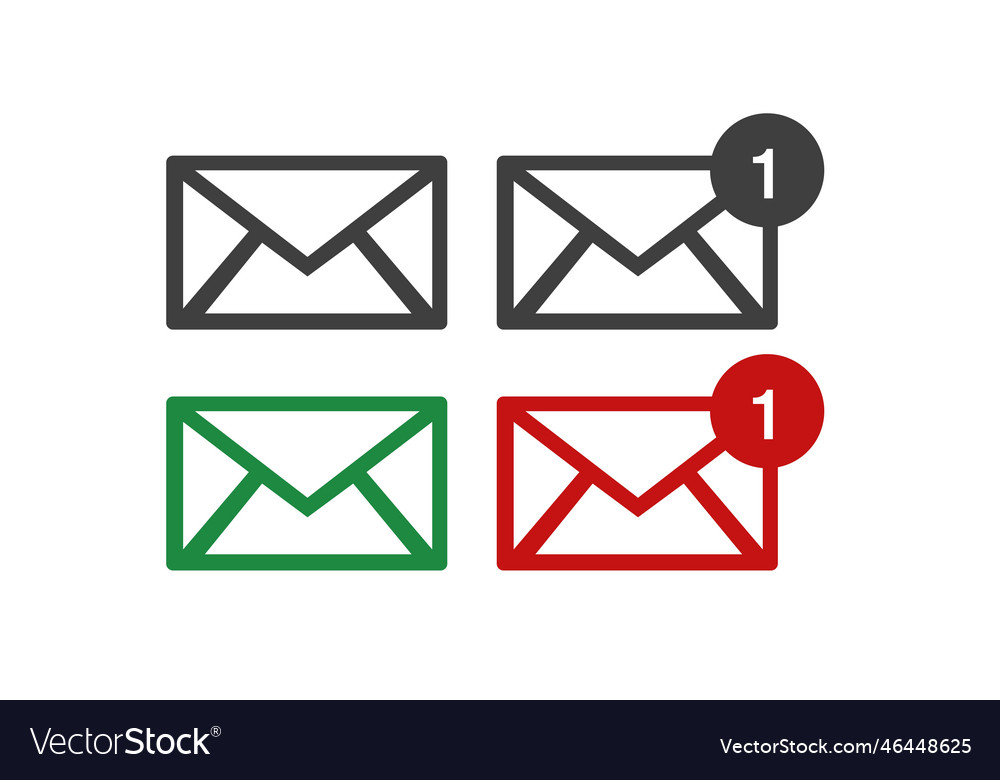 Message or mail icon set