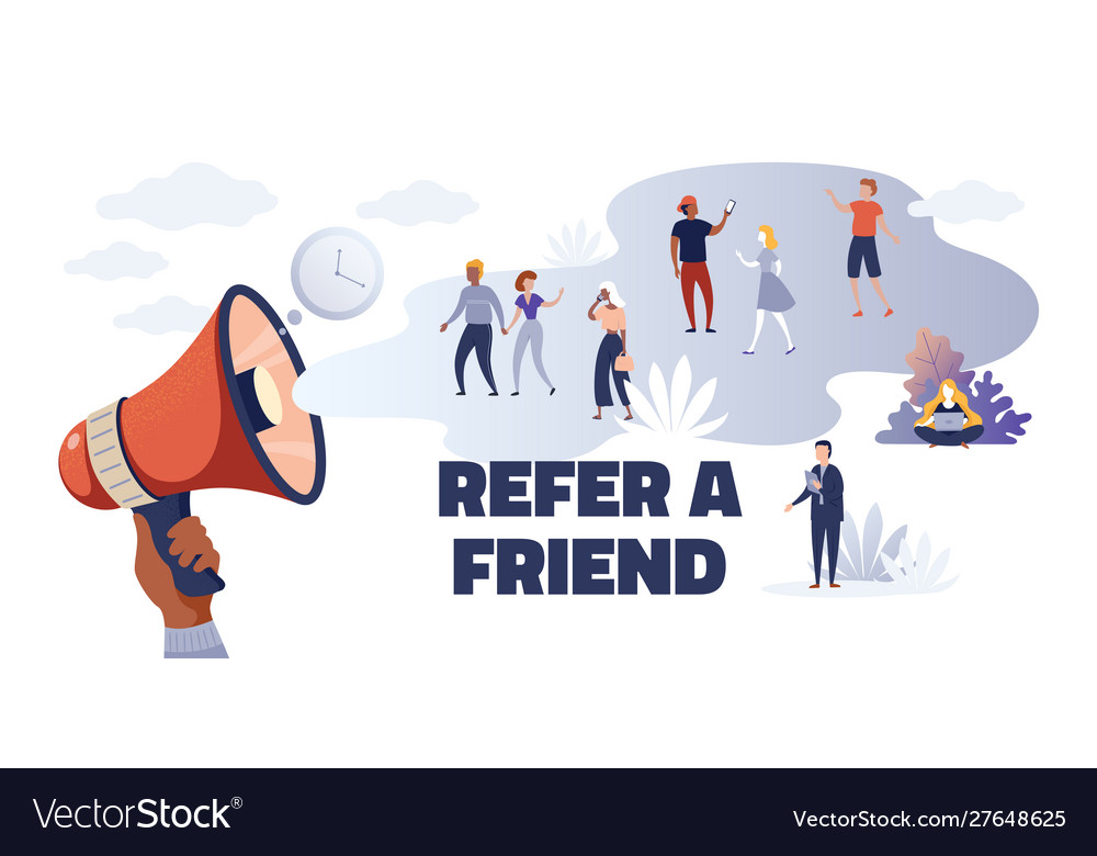 Referral marketing creative advertising concept Vector Image