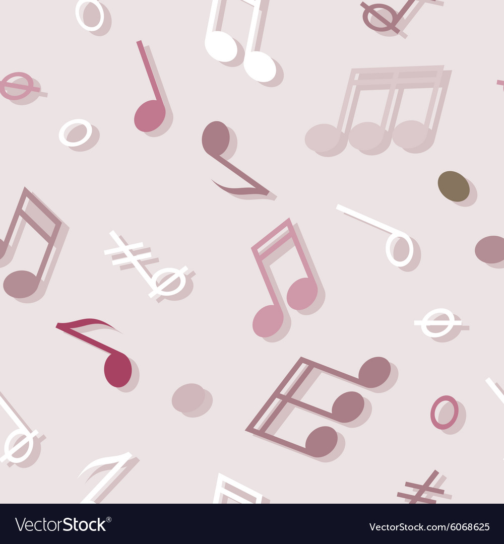 Seamless abstract background with notes