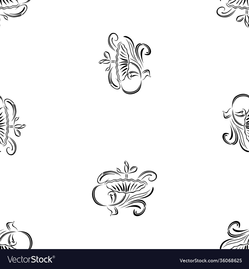 Seamless pattern outline decorative abstract