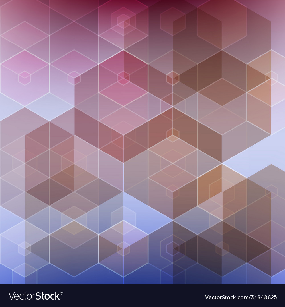 Template design geometric color hexagon abstract