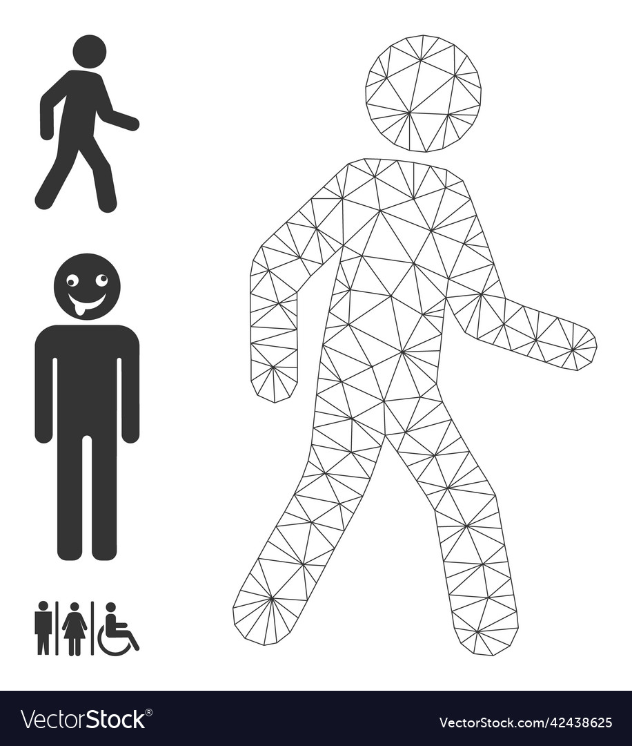 Web carcass pedestrian man icon and other