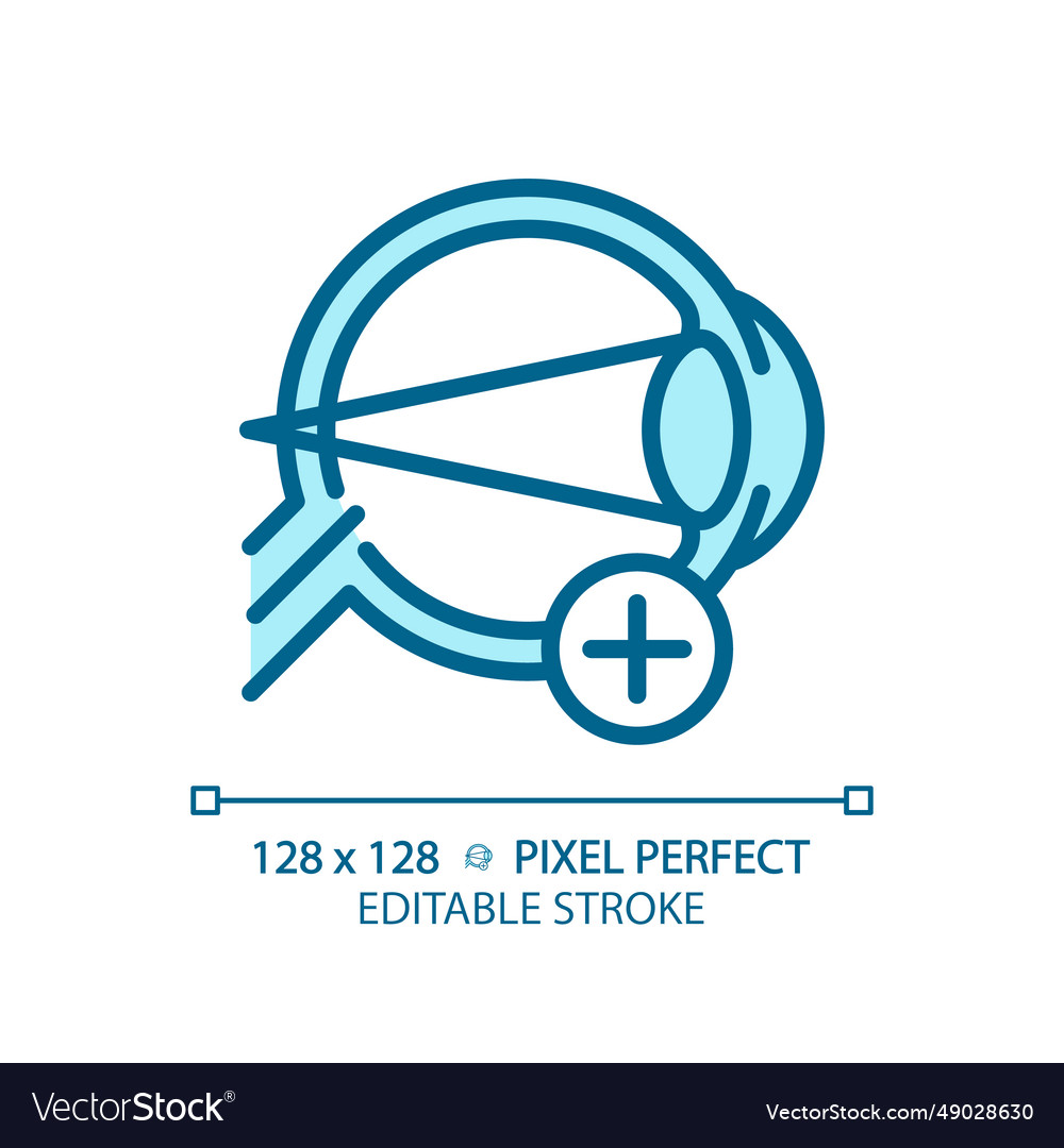 2d customizable simple thin linear blue hyperopia