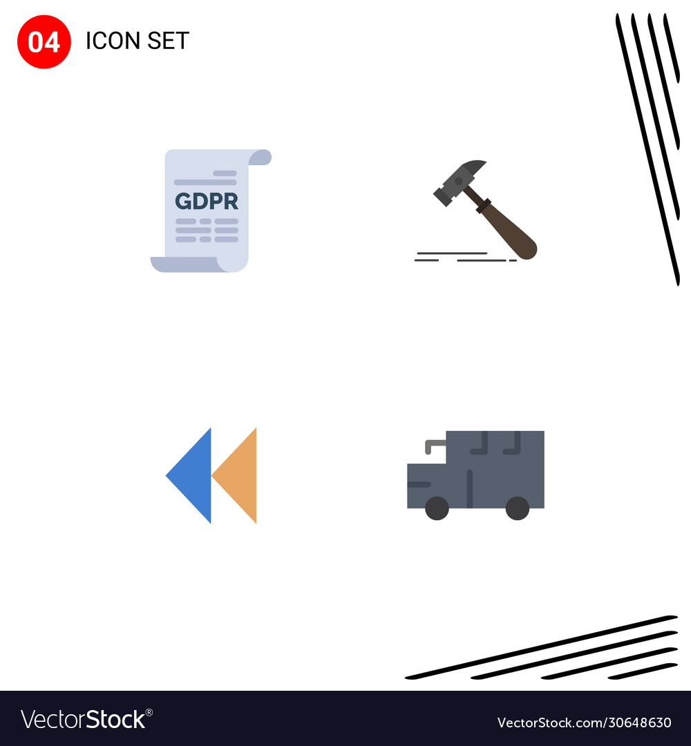4 creative icons modern signs and symbols