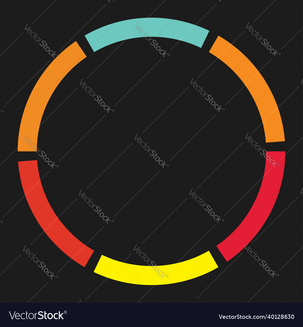 6 Teilschnitt segmentierte Kreis abstrakt gestrichelt vector image 6 Teilschnitt segmentierte Kreis abstrakt gestrichelt