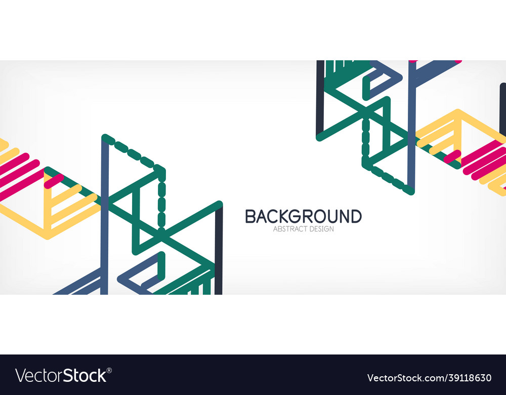 Abstract background color lines on white vector image Abstract background color lines on white