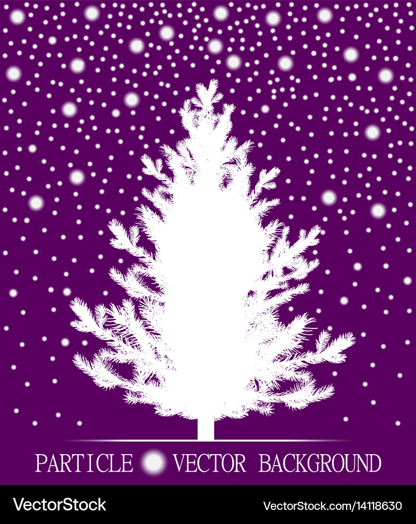 Abstract falling snow particles and new year Vector Image