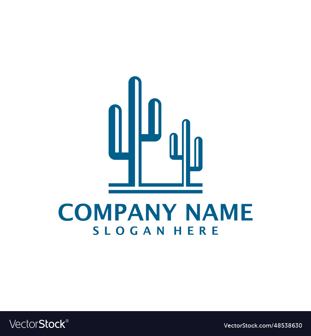 Cactus Logo Design Creative Cactus Logo Design Vector Image