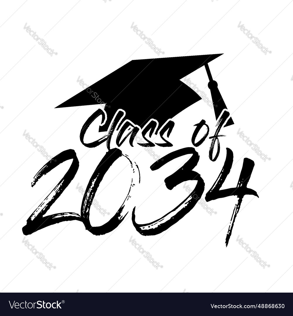 Class of 2034 design royalty free vector image