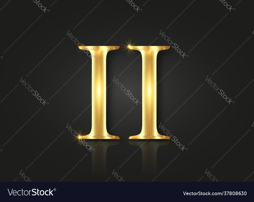 Gold Roman Numeral Two Collection