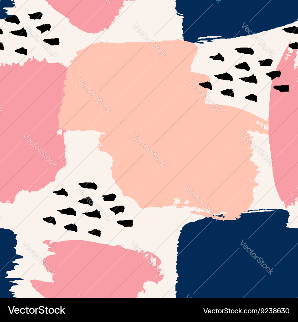 Hand Drawn Abstract Seamless Pattern Royalty Free Vector
