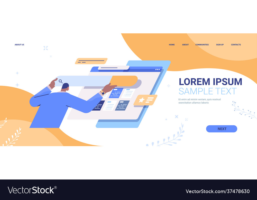 Man-Entwickler erstellen Website ui interface web
