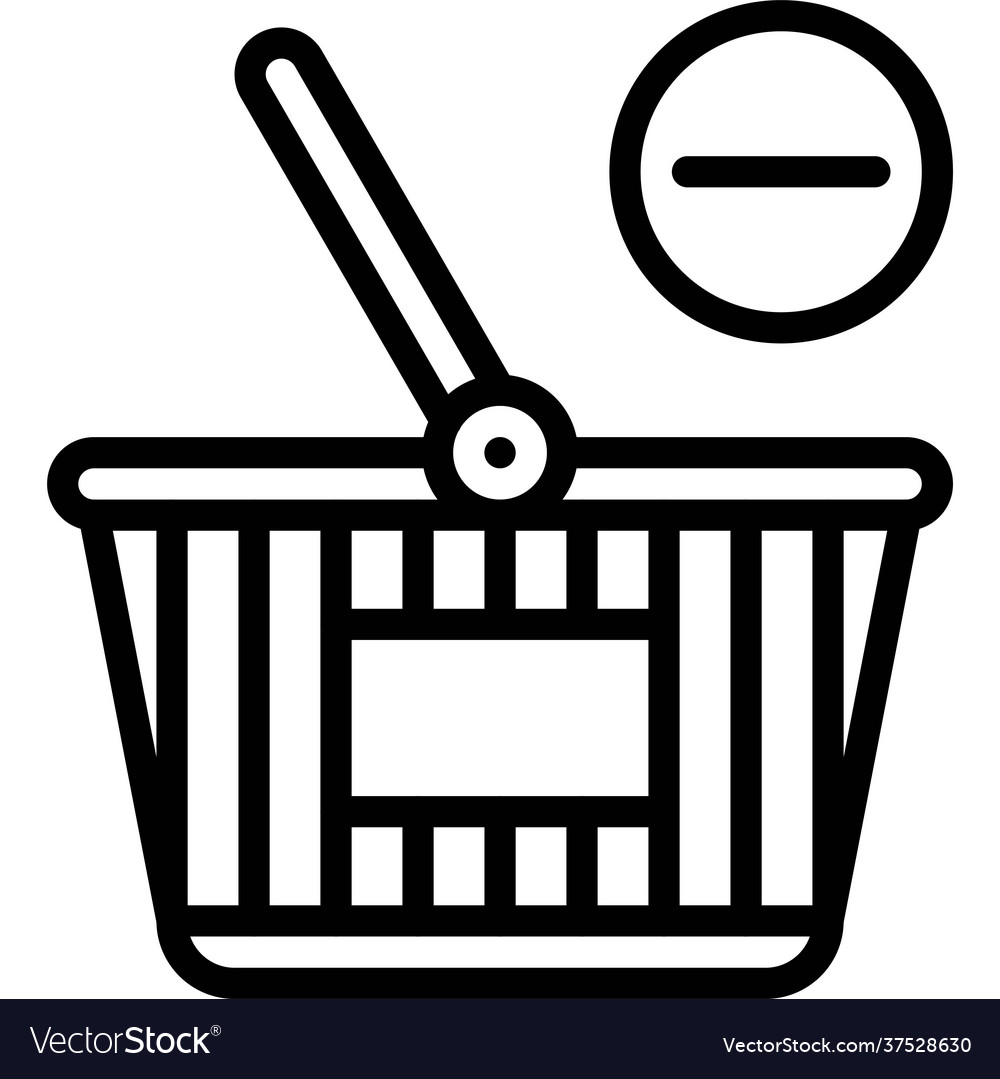 Entfernen Sie von Korb-Symbol Supermarkt und Einkaufsmöglichkeiten