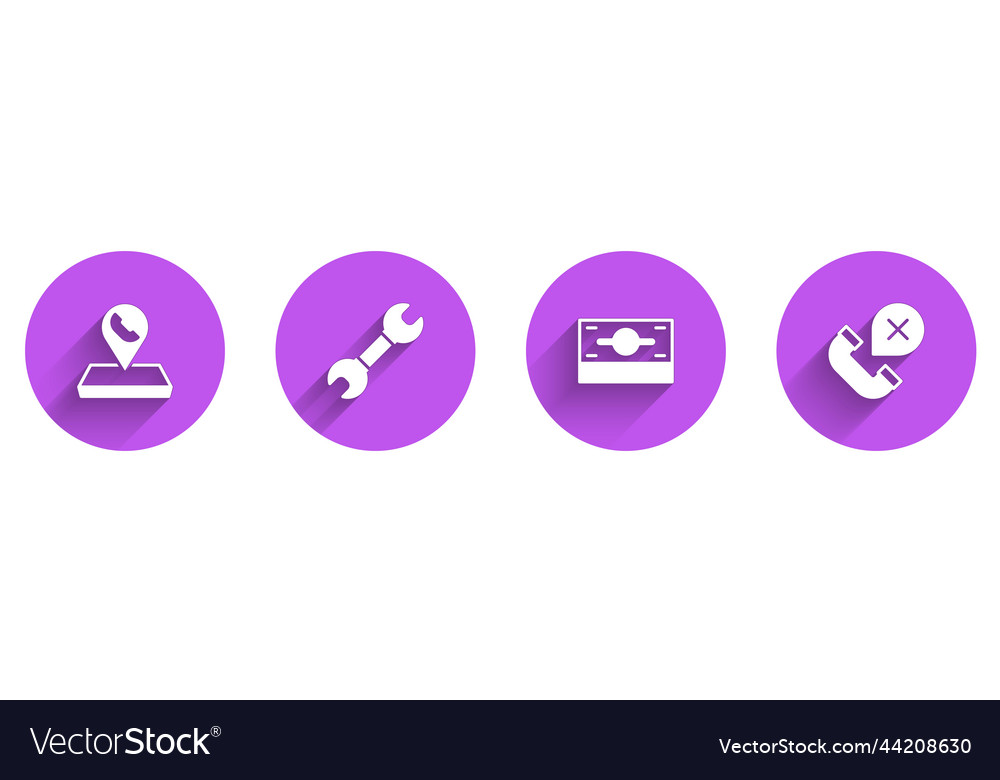 Set call center location wrench spanner stacks vector image Set call center location wrench spanner stacks