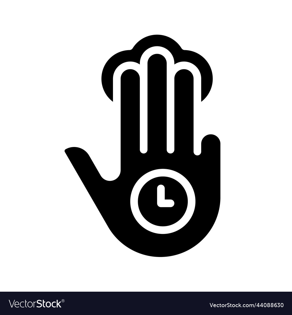 Three finger holding black glyph icon