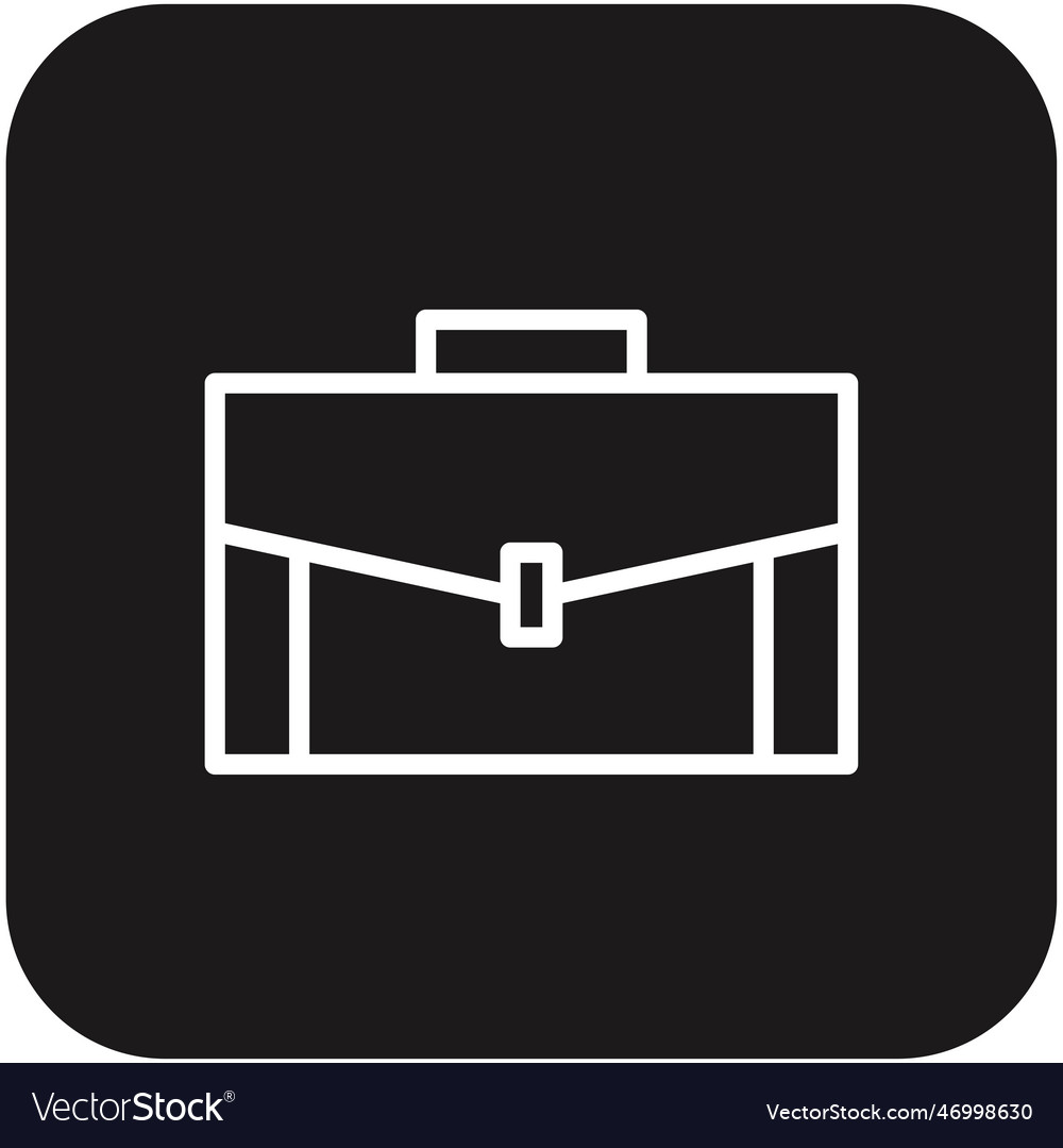 Work bag business icon with black filled line Vector Image