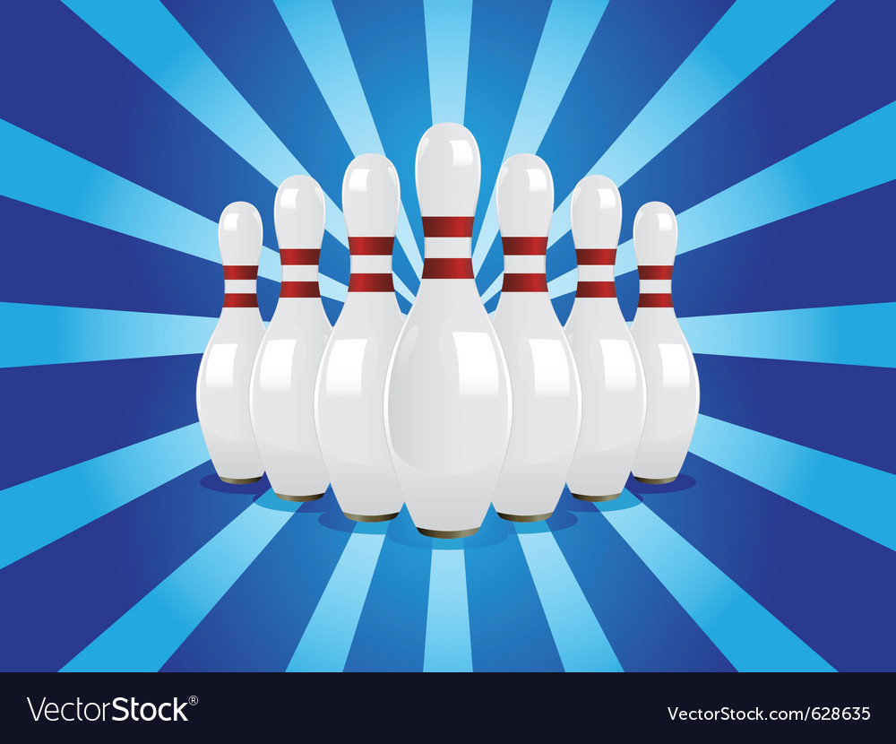 Bowling pins Royalty Free Vector Image - VectorStock