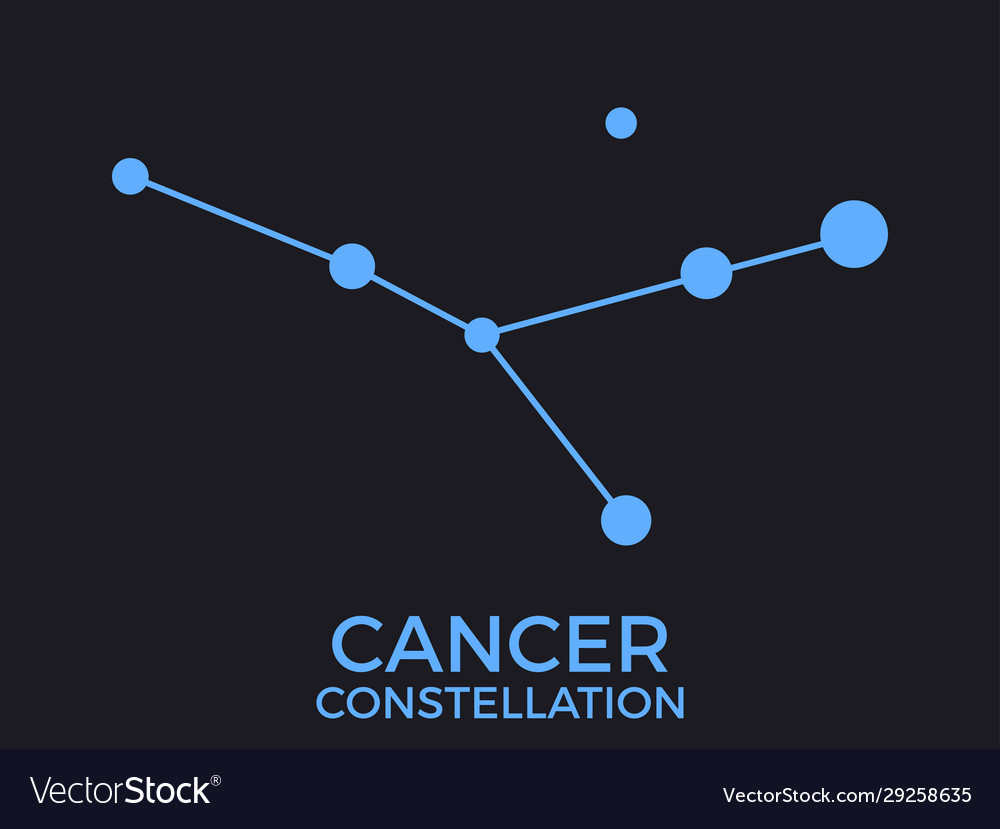 Cancer Constellation Stars In Night Sky Royalty Free Vector 4419