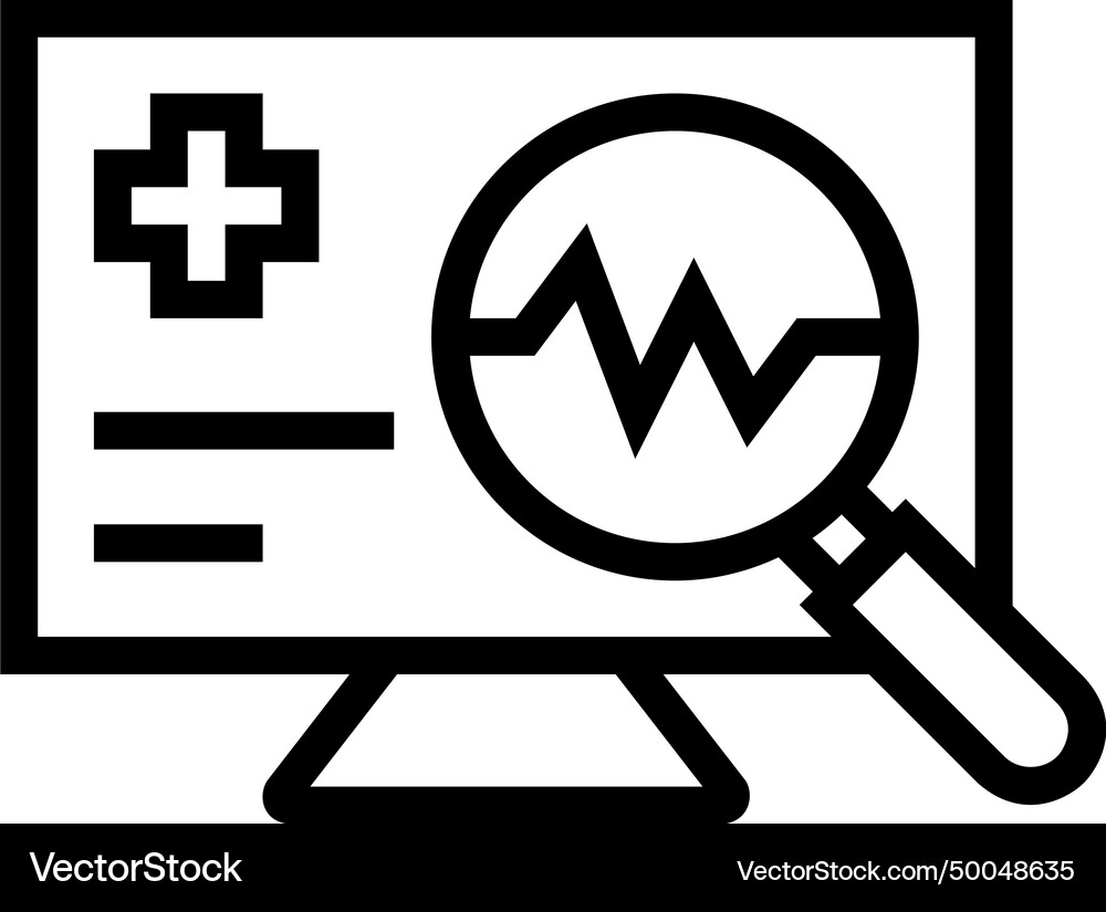 Ecg machine icon Royalty Free Vector Image - VectorStock
