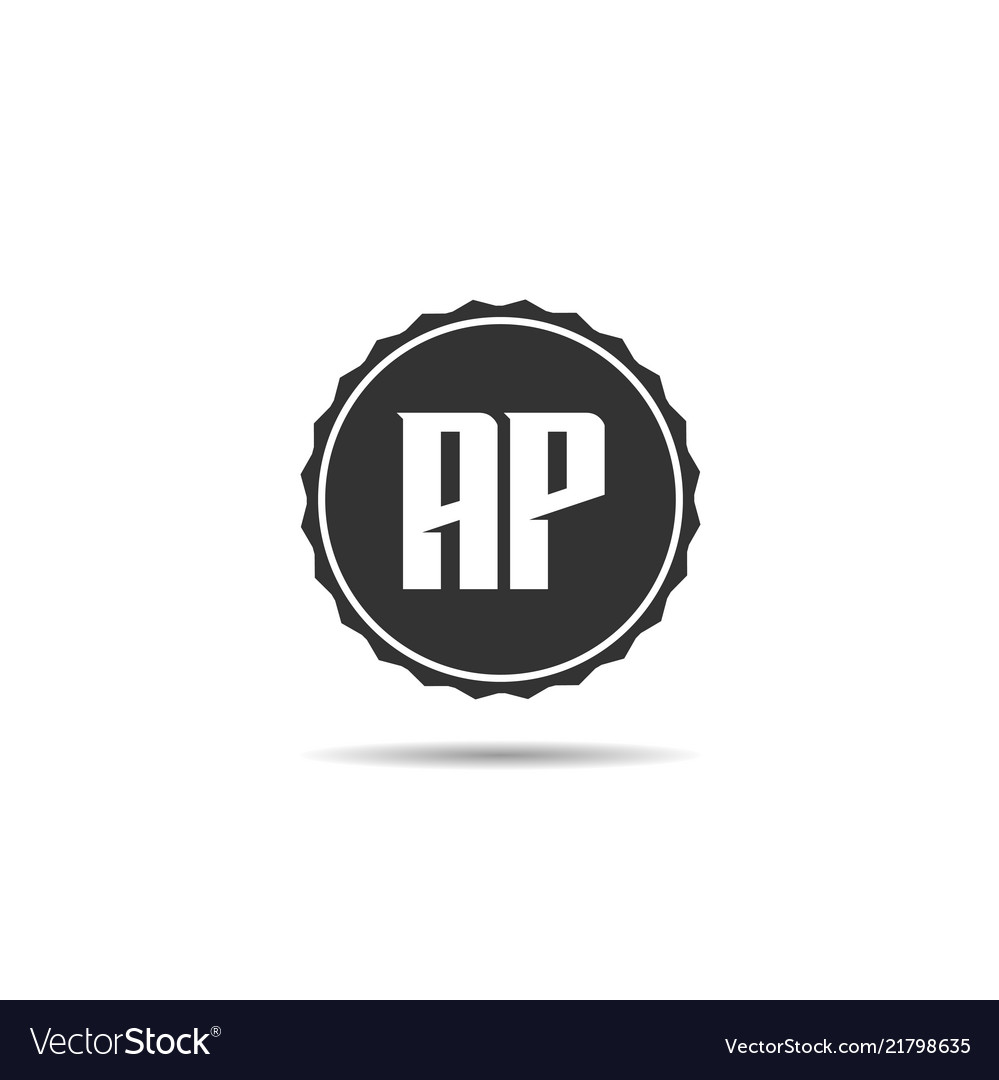 Original Buchstaben ap Logo Vorlage Design