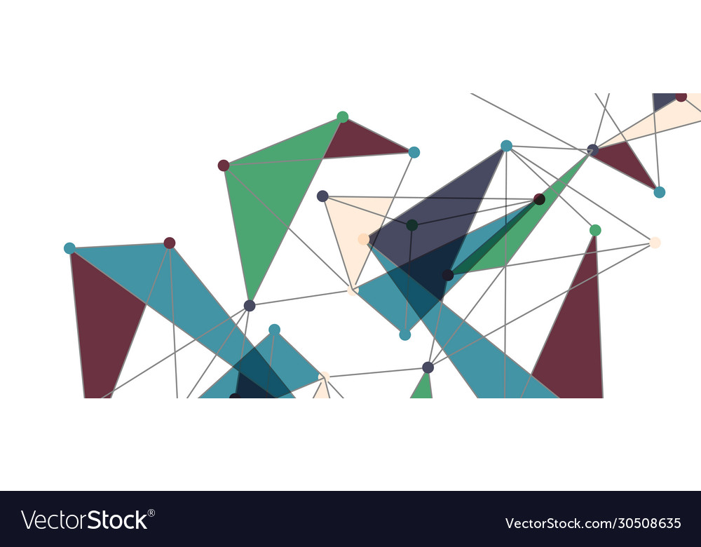Line points connections triangular technology