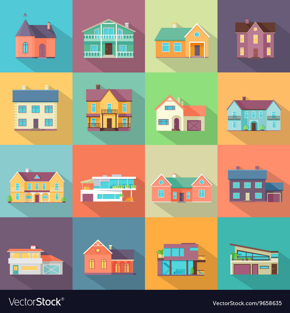 Modern Architecture Flat Icons
