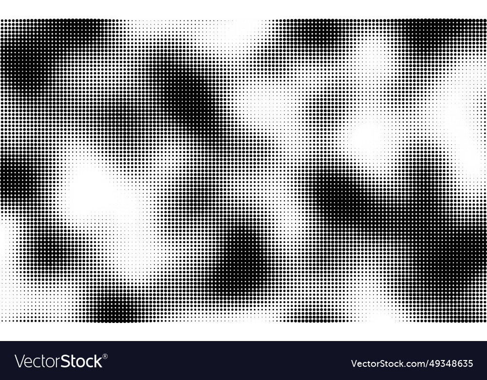Monochrome gradient halftone dots background vector image Monochrome gradient halftone dots background