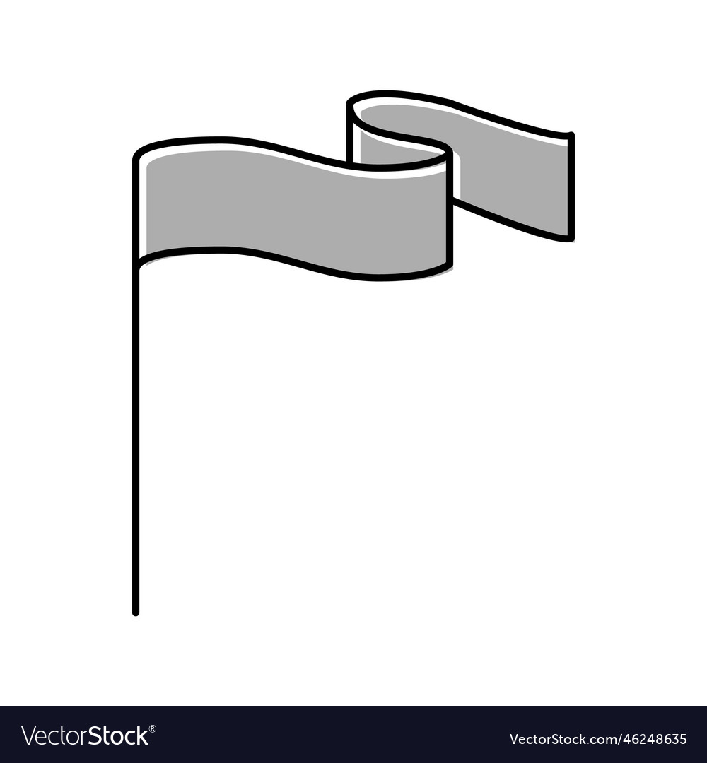 Pole flag web color icon