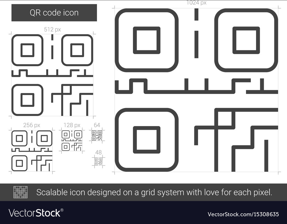 Qr code line icon