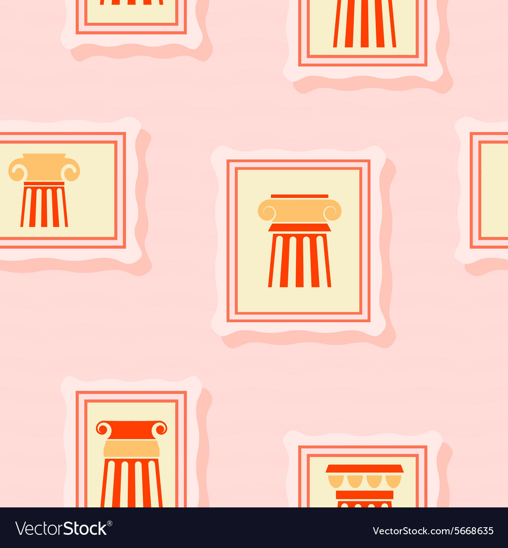 Seamless background with ancient columns Vector Image