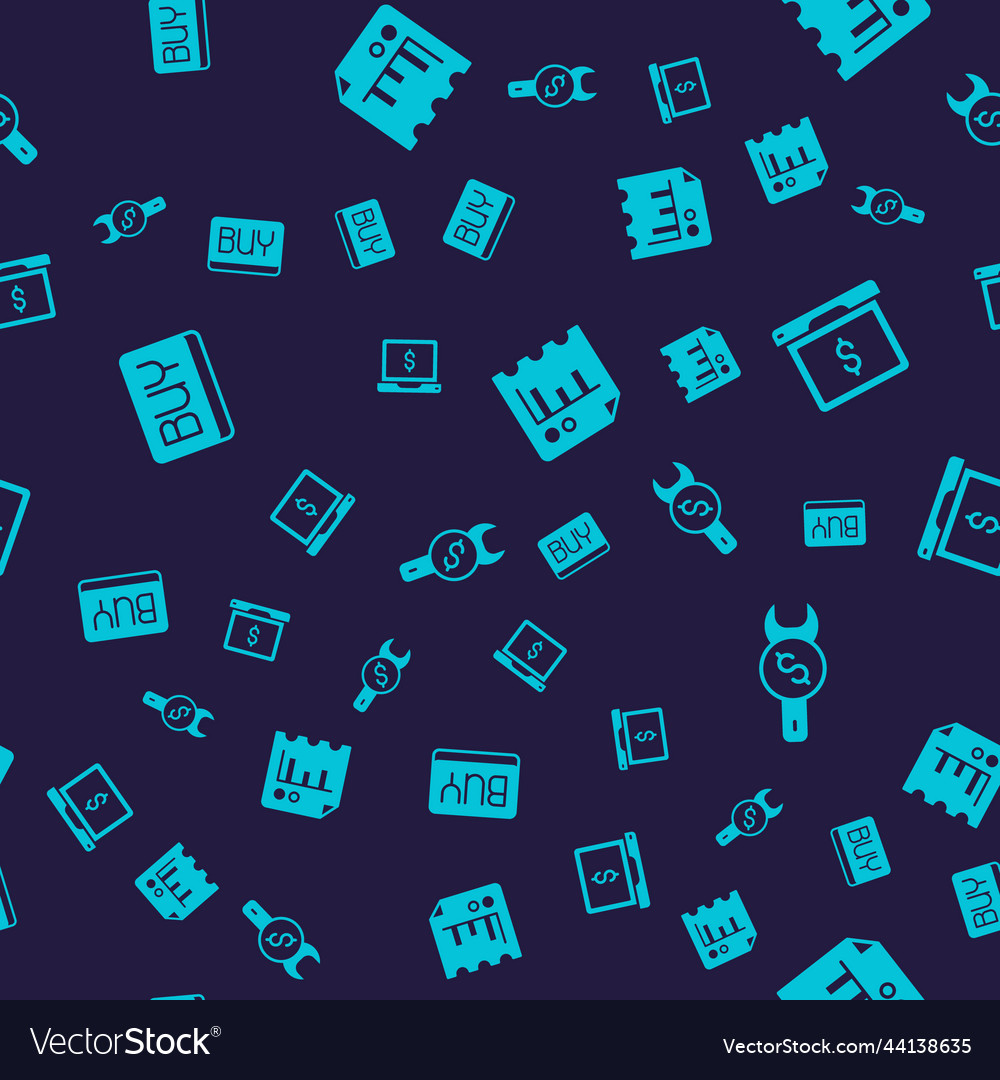 Set buy button laptop with dollar document graph vector image Set buy button laptop with dollar document graph