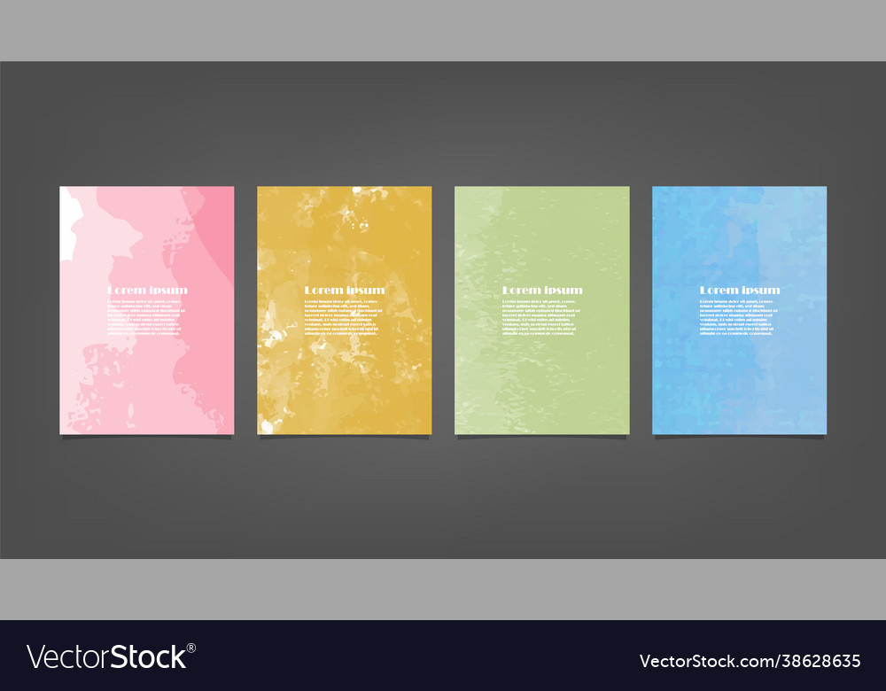 Set colorful watercolor backgrounds for poster vector image Set colorful watercolor backgrounds for poster