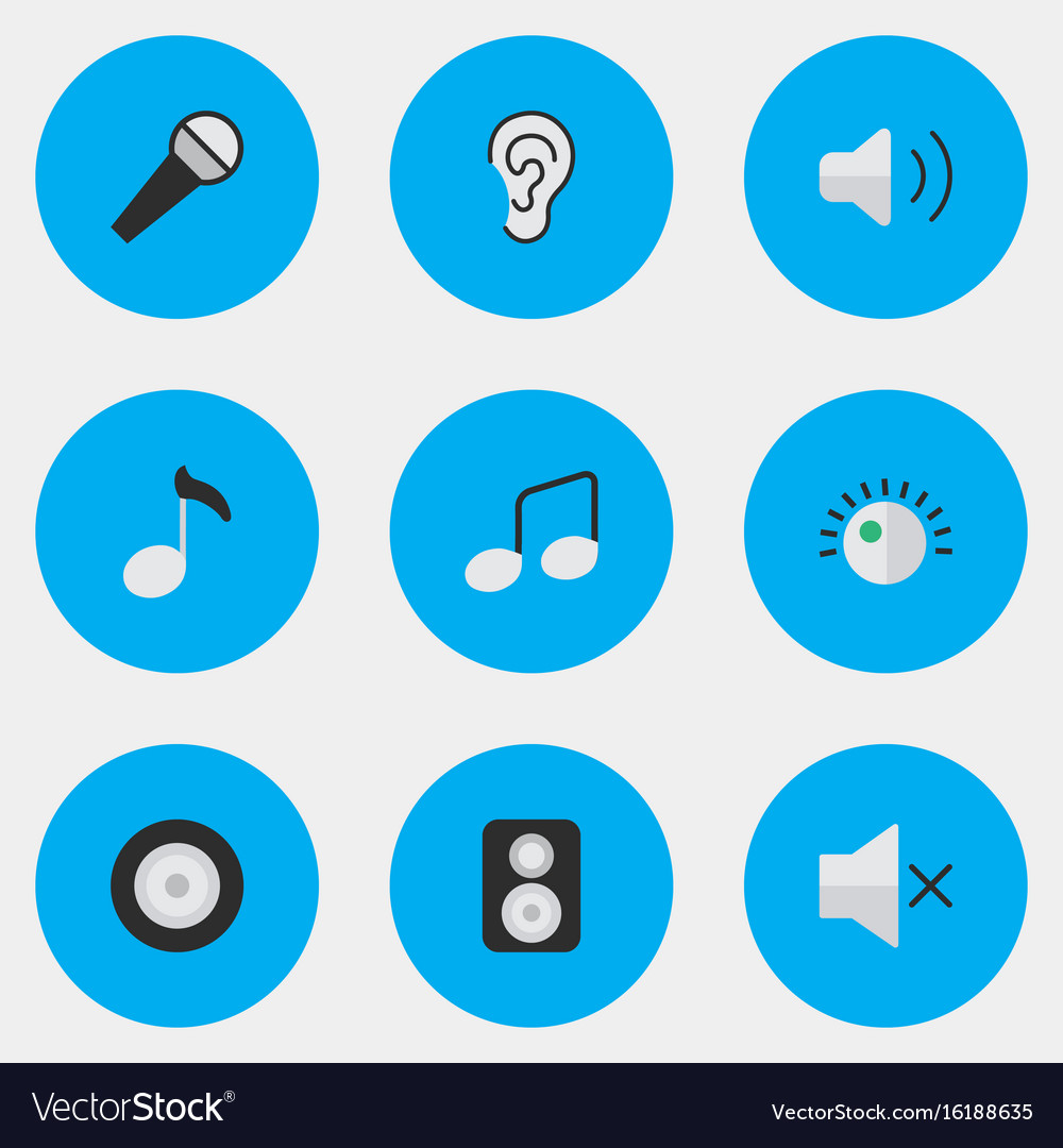 Set of simple sound icons
