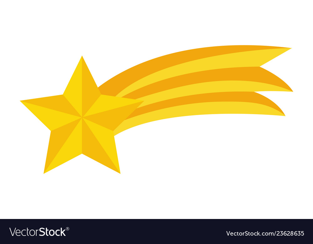 Shooting star cartoon Royalty Free Vector Image