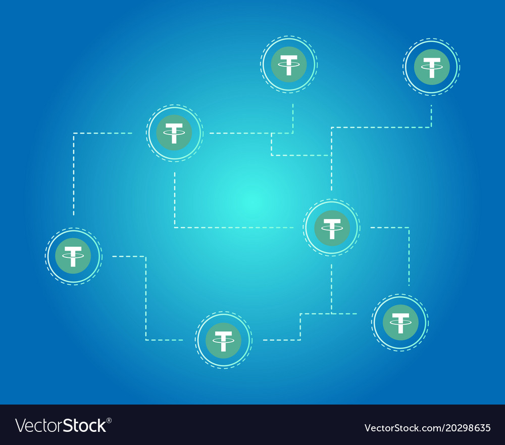 Tether cryptocurrency blockchain background style