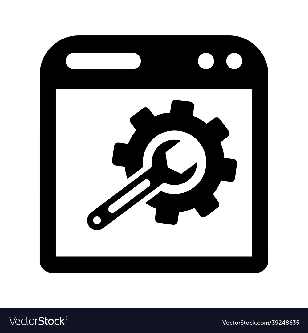 Website configuration setting icon black graphics