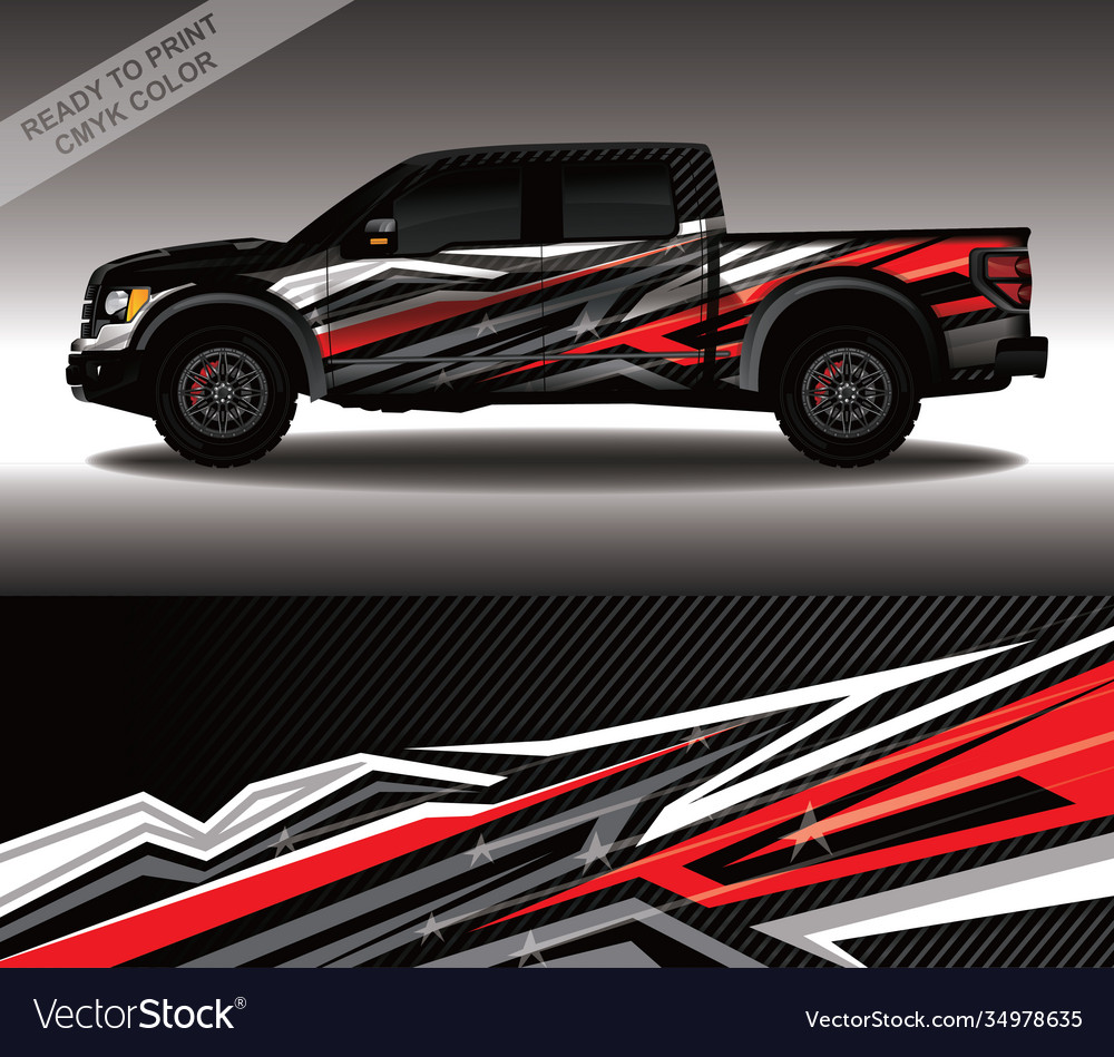 Wrap Car Decal Design Custom Livery Race Rally Vector Image