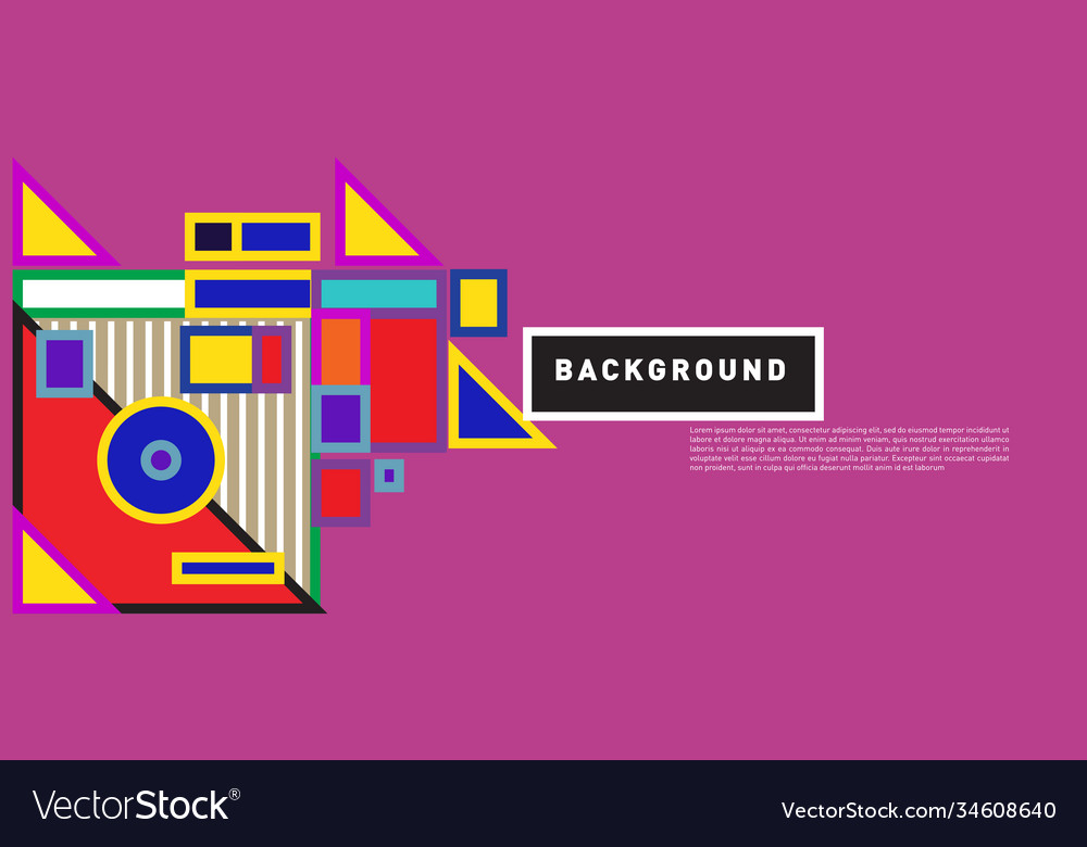 Abstract colorful rectangle background for banner vector image Abstract colorful rectangle background for banner