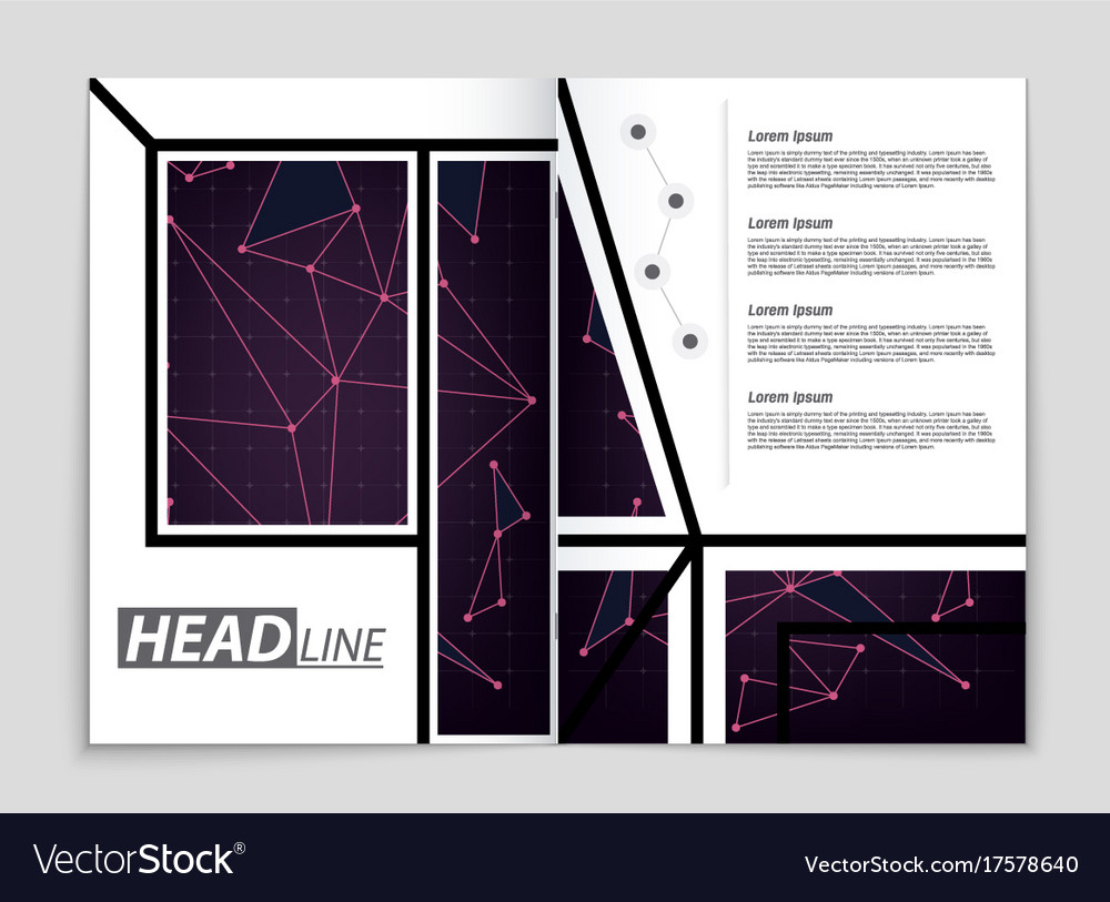 Abstract layout background set for art