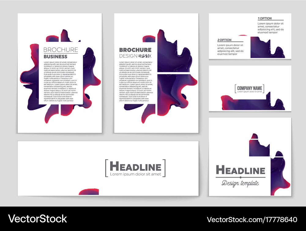 Abstract layout background set for art Royalty Free Vector
